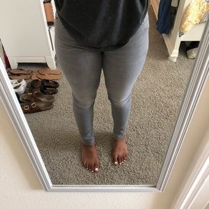 H&M Washed Grey Skinny Jeans